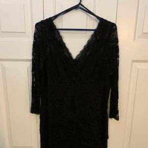Black lace cocktail dress